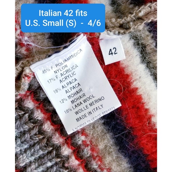 BASE MILANO superrr warm cozy "alpaca-knit-blend" tassel intermix sweater $695 s - Picture 9 of 11